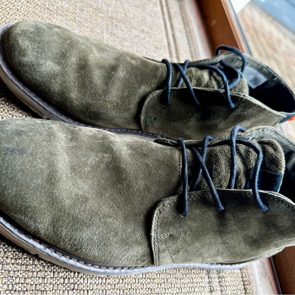 TOMS Navi Mens Green Nubuck Lace Up Chukka Boots - Size 11.5M Olive Green - Picture 8 of 16